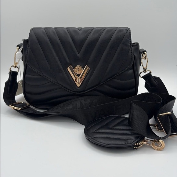 Valentino Orlandi Handbags - Valentino Orlandi Black Quilted Crossbody Bag